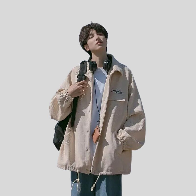 Veste Velours Homme Beige