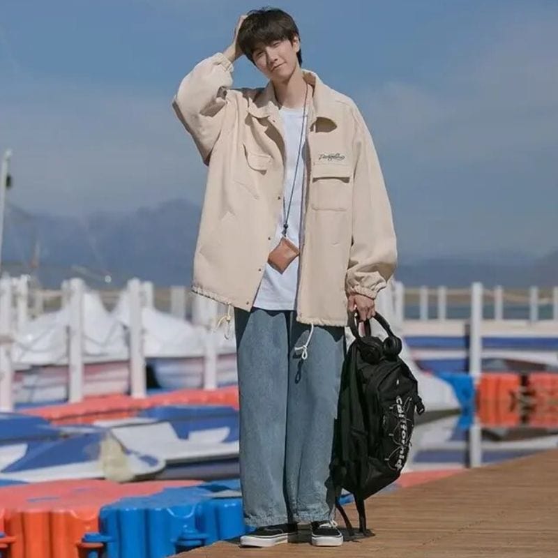 Veste Velours Homme Beige