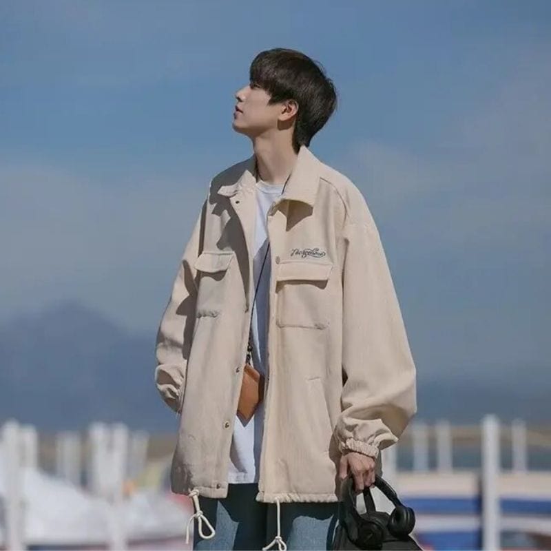 Veste Velours Homme Beige