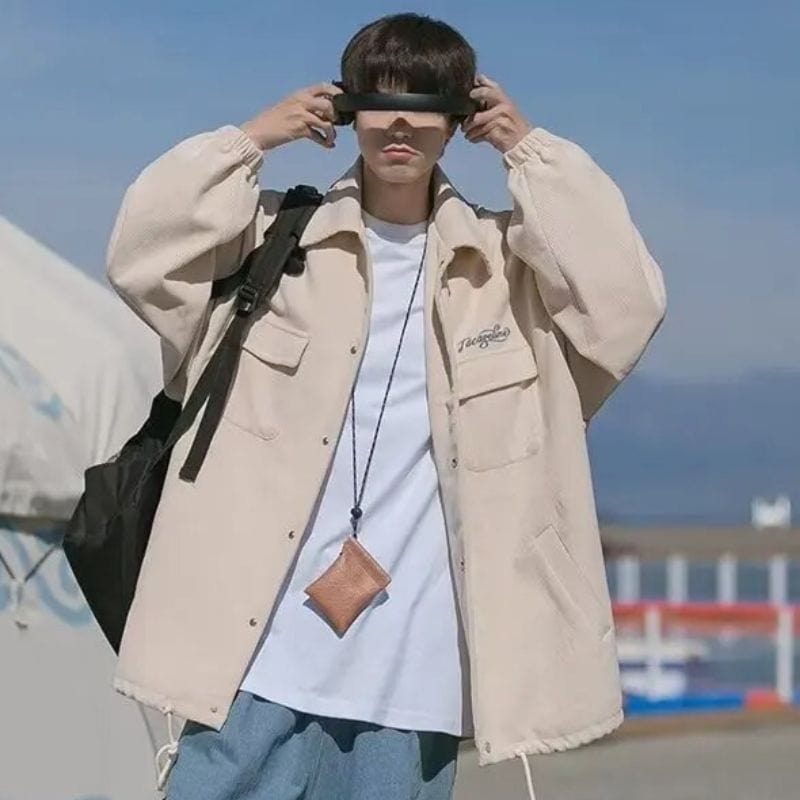 Veste Velours Homme Beige