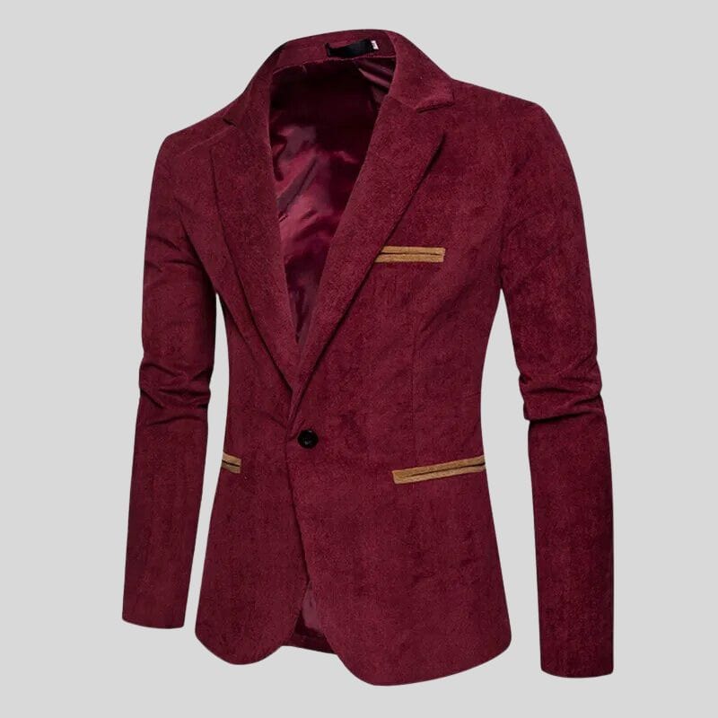 Veste Velours Homme Bordeaux