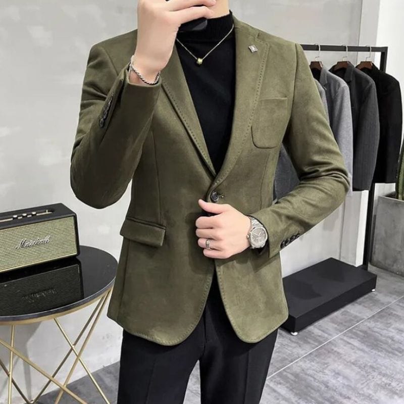 Veste Velours Homme Kaki