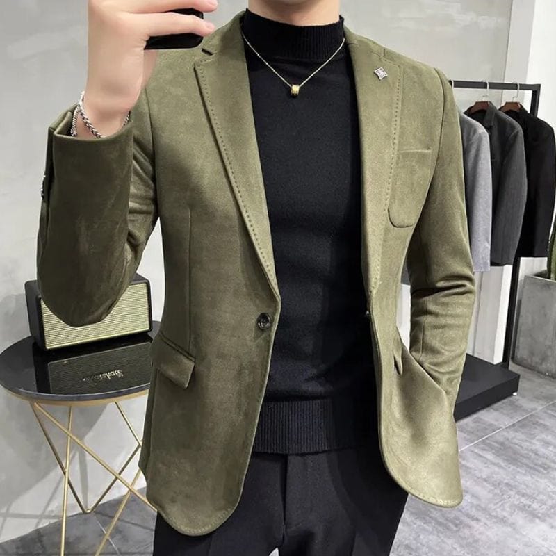 Veste Velours Homme Kaki