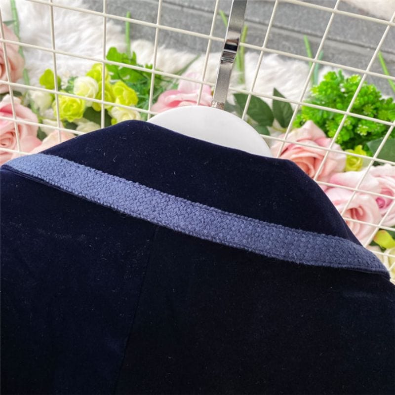 Veste Velours Marine Femme