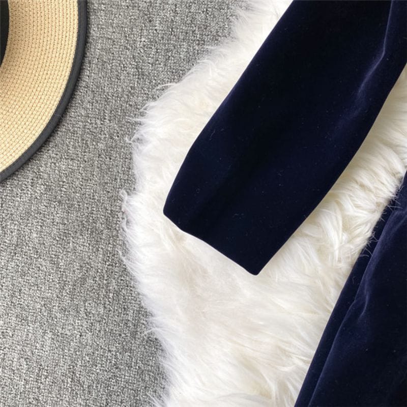 Veste Velours Marine Femme