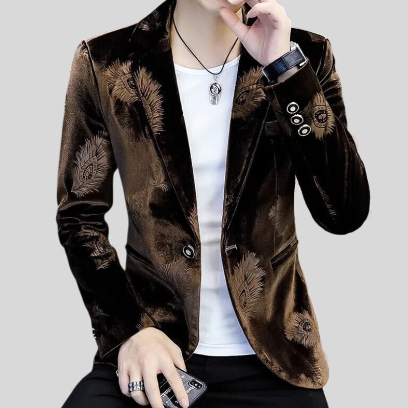 Veste Velours Marron Homme