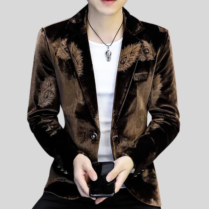 Veste Velours Marron Homme
