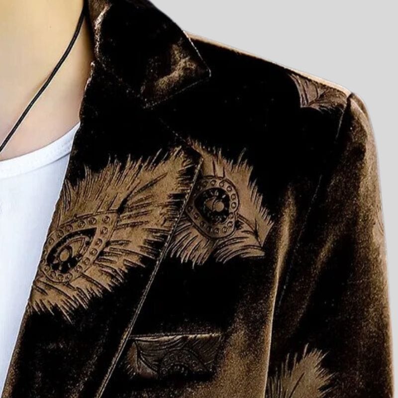 Veste Velours Marron Homme