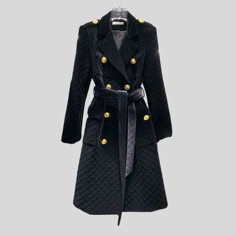 Veste Velours Matelassé Femme