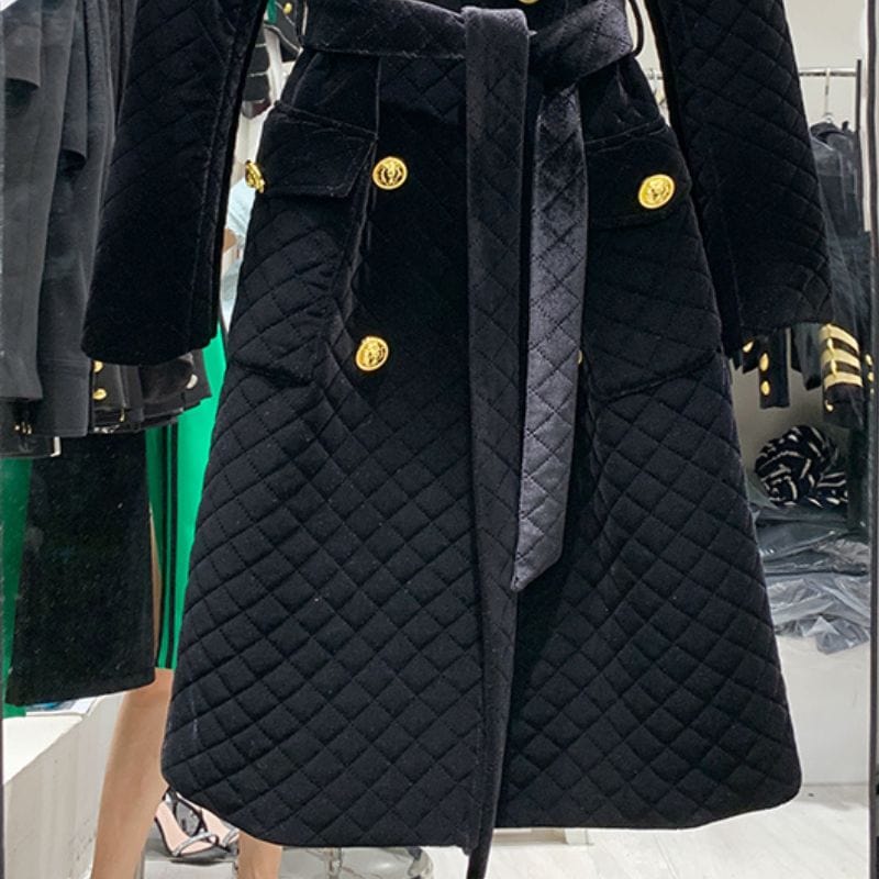 Veste Velours Matelassé Femme