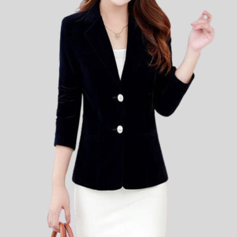 Veste Velours Noire Femme