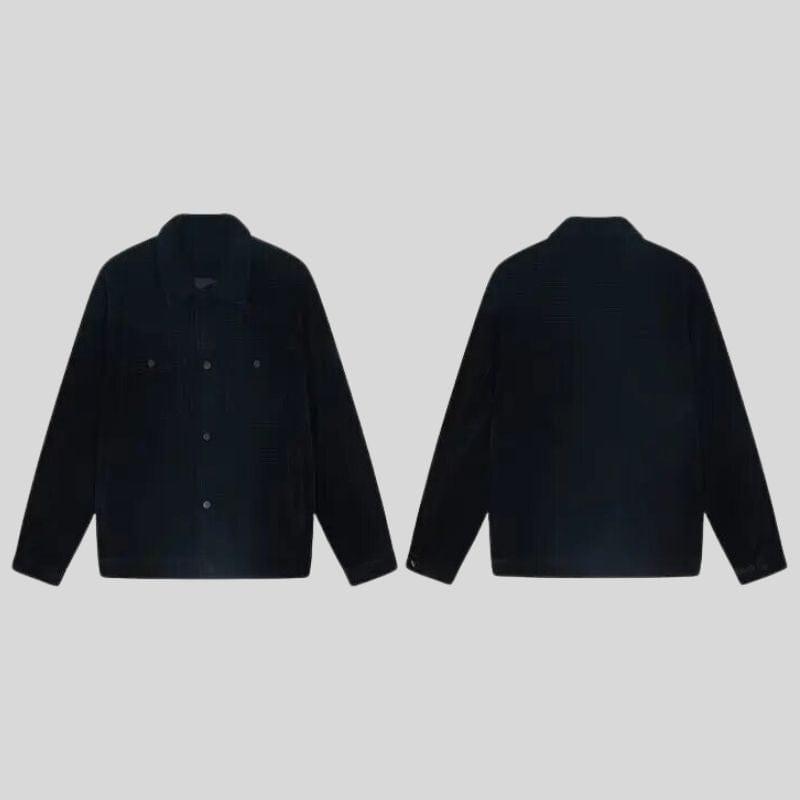 Veste Velours Noire Homme