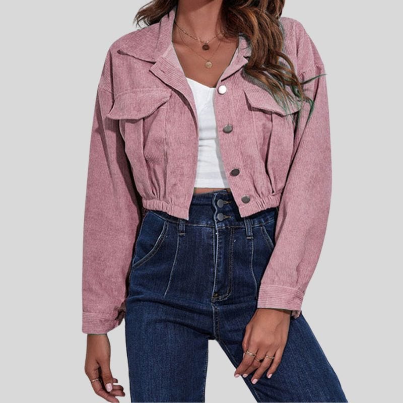Veste Velours Rose Femme