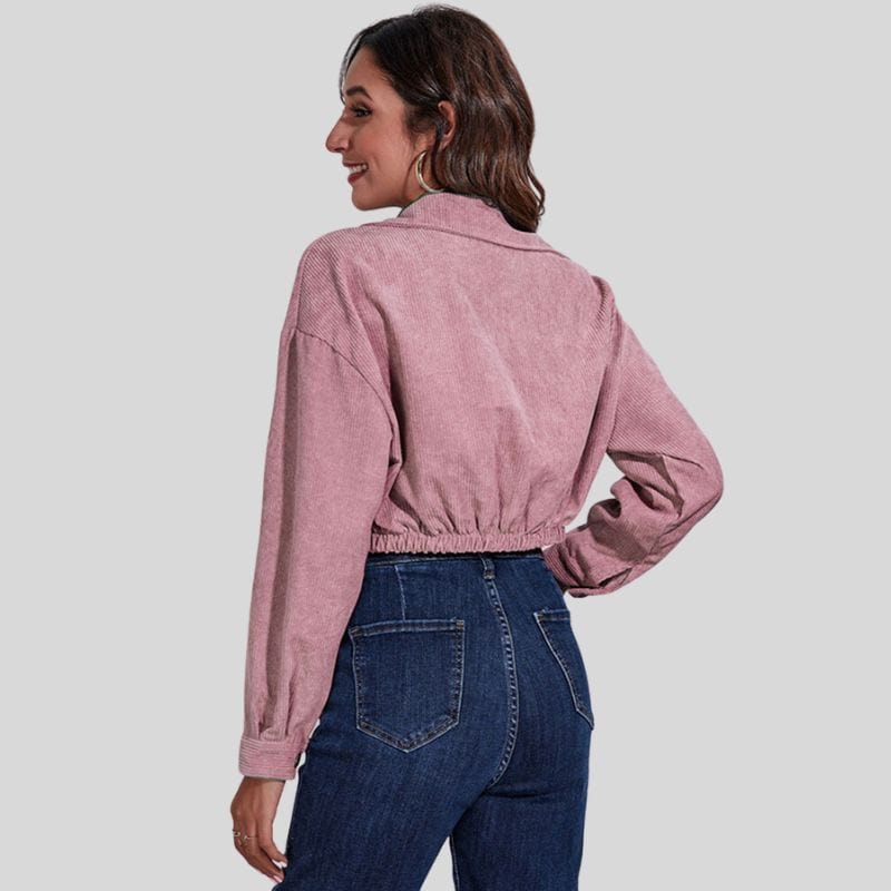 Veste Velours Rose Femme