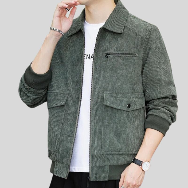 Veste Velours Vert Homme
