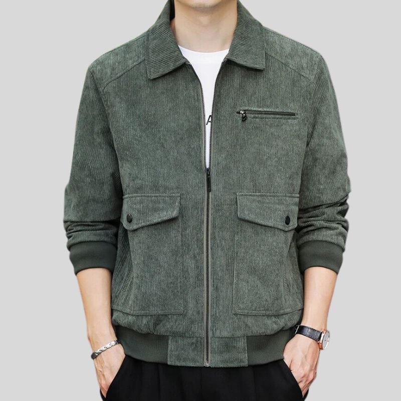 Veste Velours Vert Homme