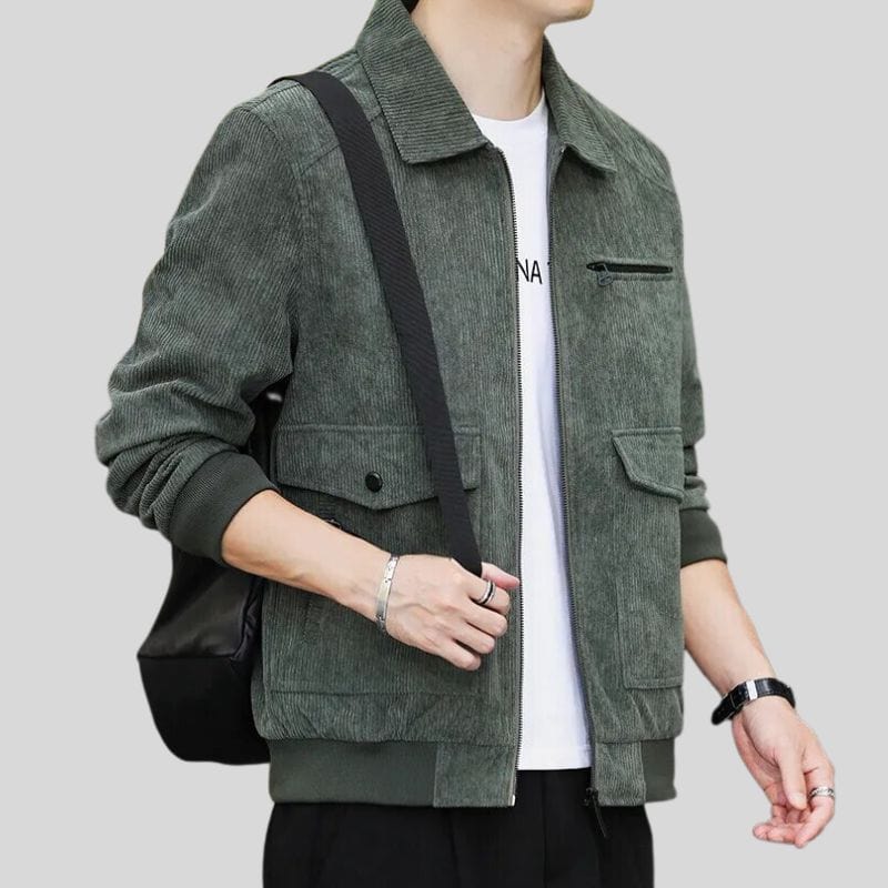 Veste Velours Vert Homme