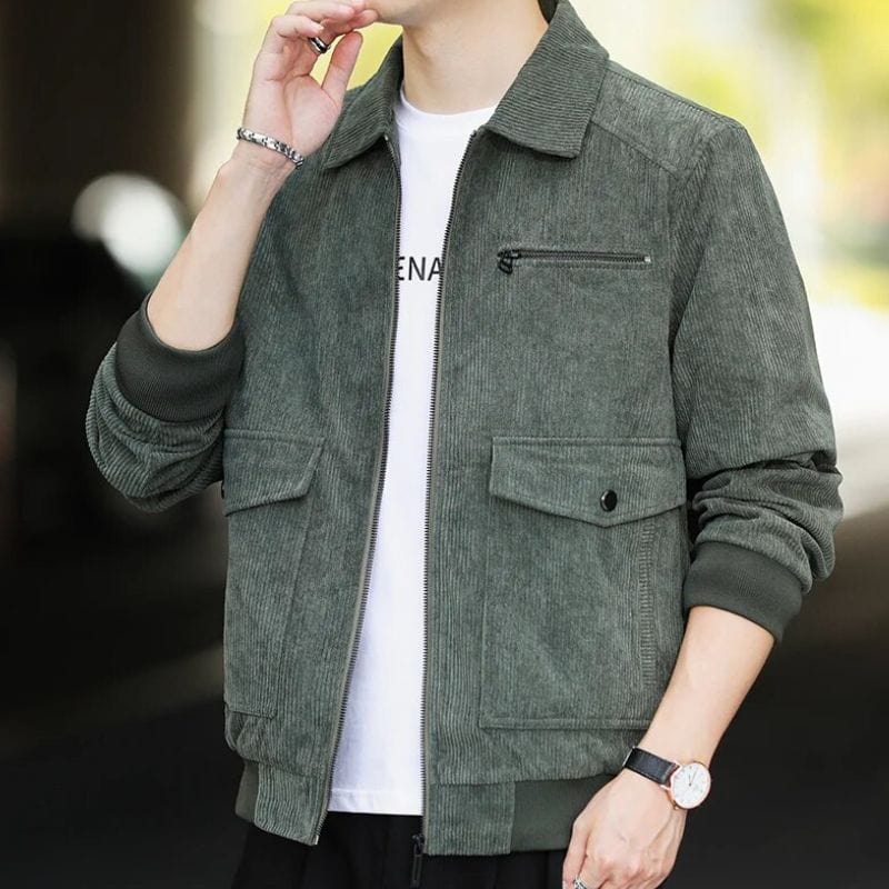 Veste Velours Vert Homme