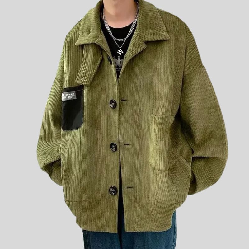 Veste Velour Verte Homme