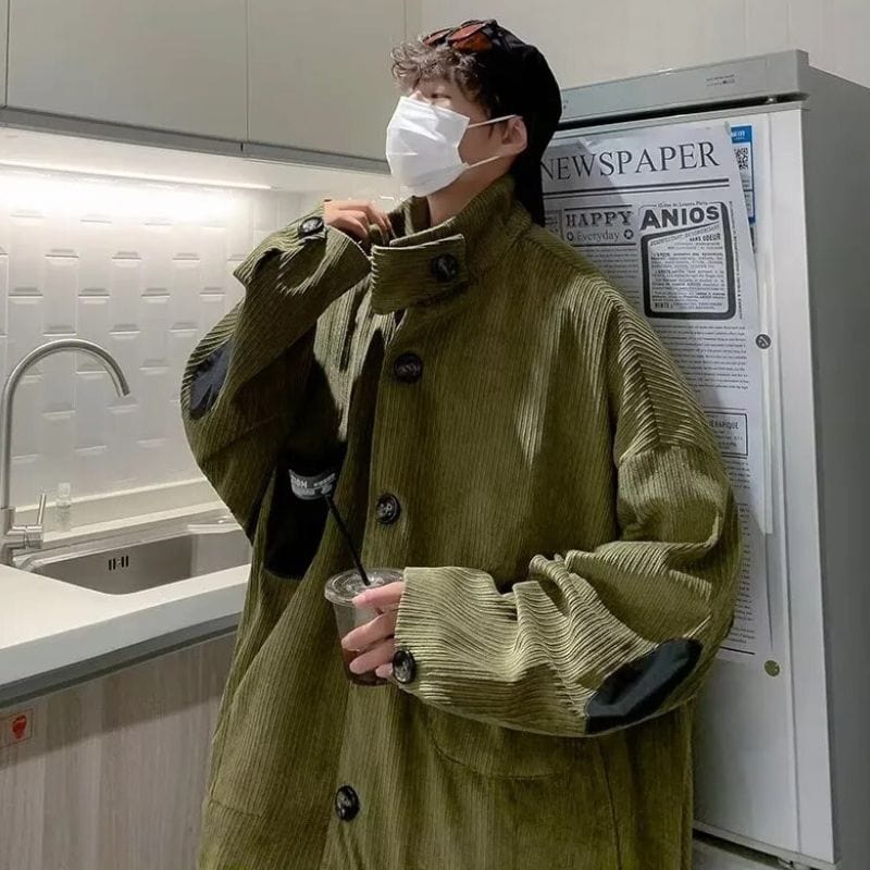 Veste Velour Verte Homme