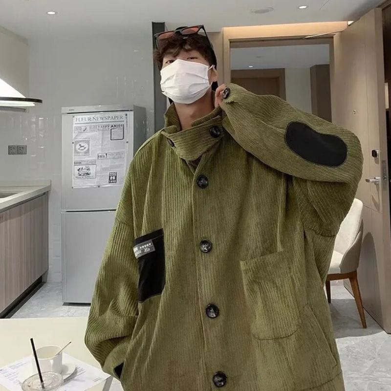 Veste Velour Verte Homme