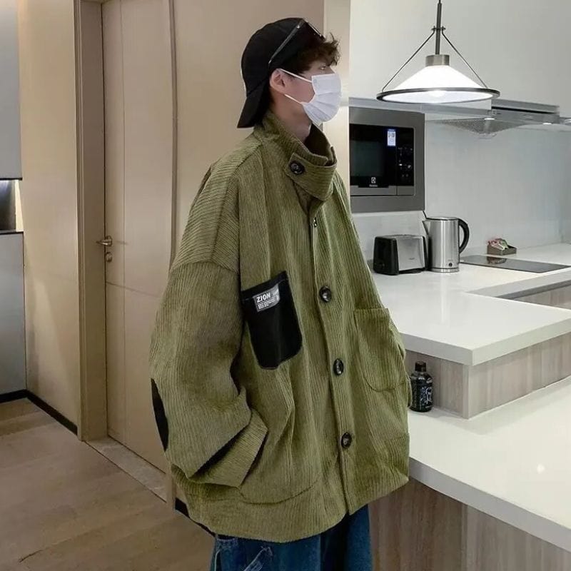 Veste Velour Verte Homme