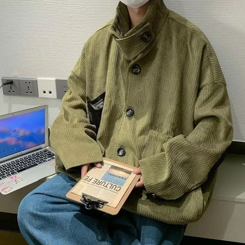 Veste Velour Verte Homme