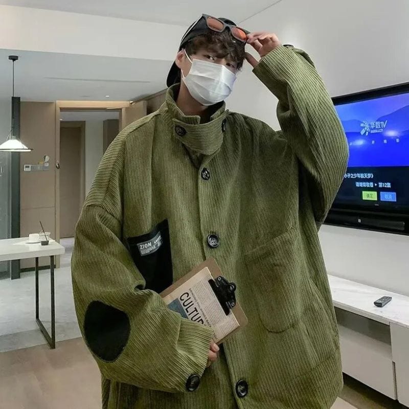 Veste Velour Verte Homme