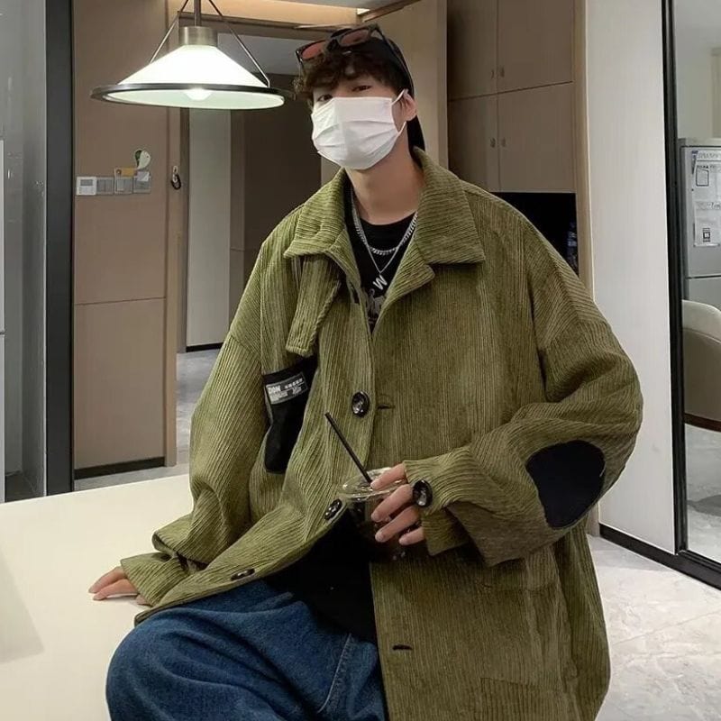 Veste Velour Verte Homme