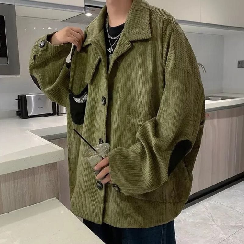 Veste Velour Verte Homme