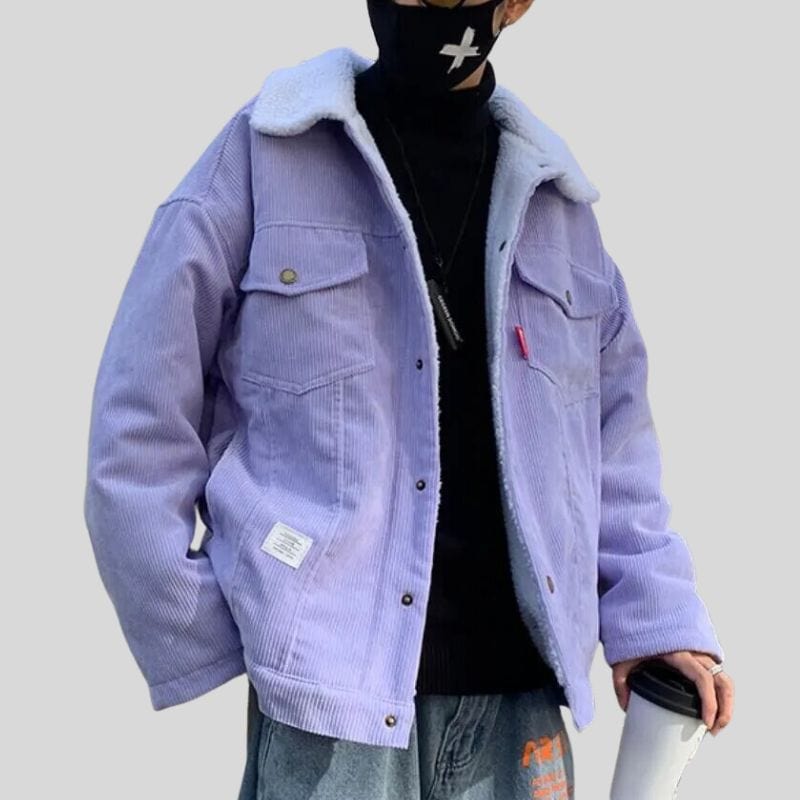 Veste Velours Violet Homme