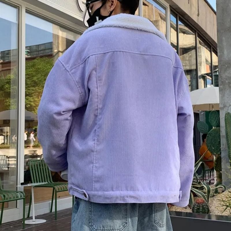 Veste Velours Violet Homme