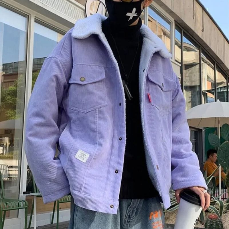 Veste Velours Violet Homme