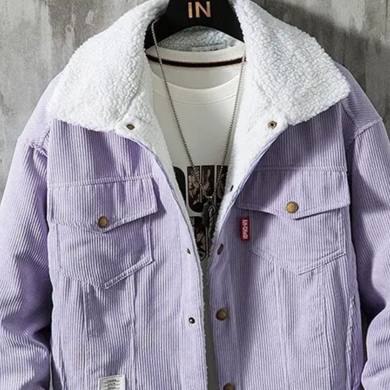 Veste Velours Violet Homme