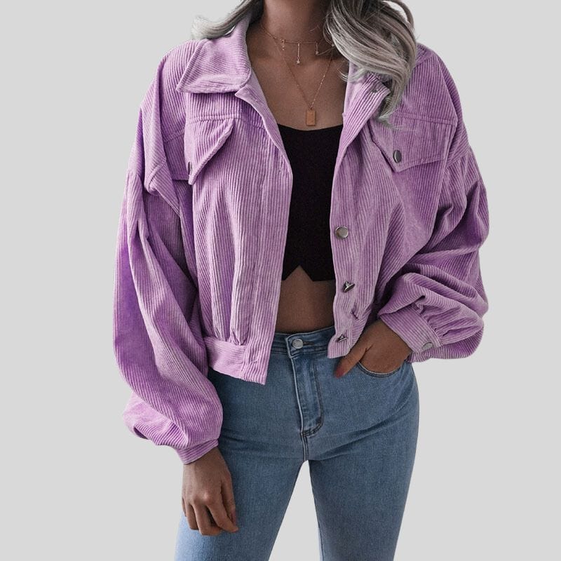 Veste Velours Violette Femme