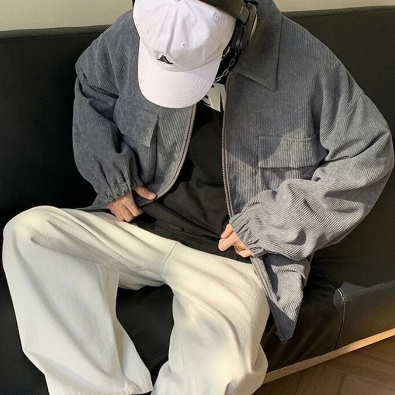 Veste en Velour Cotelé Homme