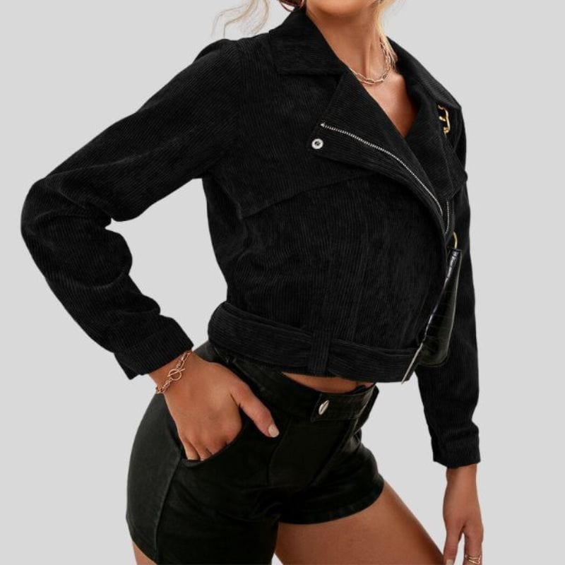 Veste en Velour Femme Noir