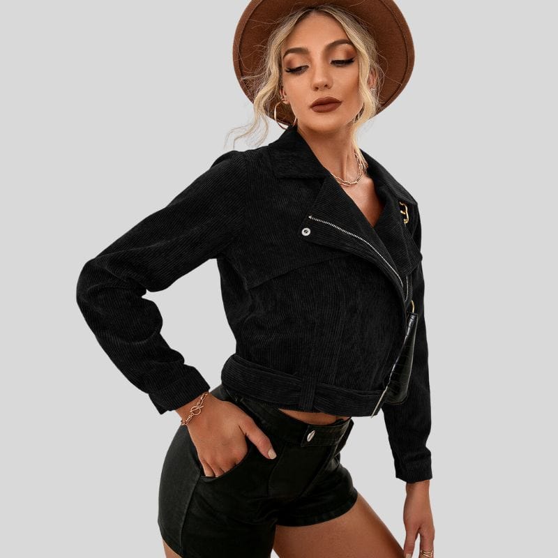 Veste en Velour Femme Noir