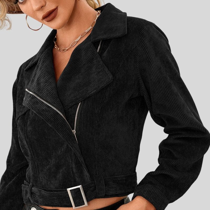 Veste en Velour Femme Noir
