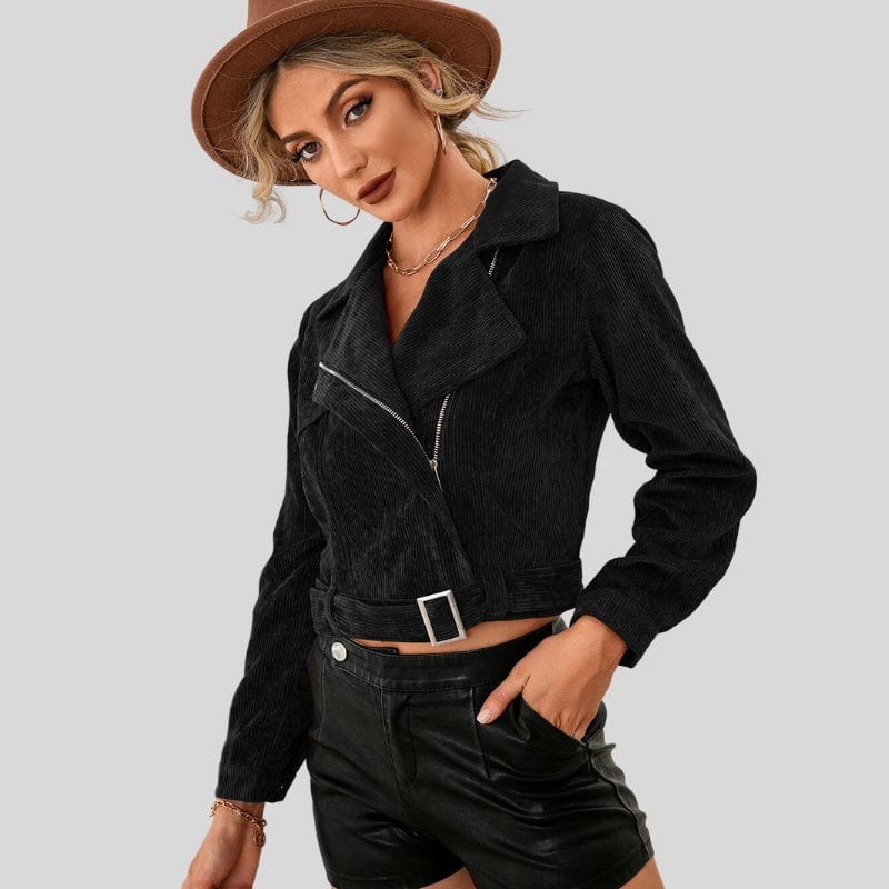 Veste en Velour Femme Noir