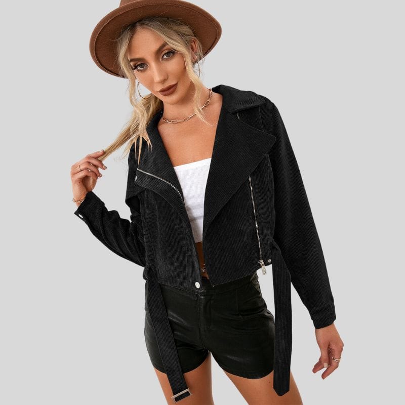 Veste en Velour Femme Noir