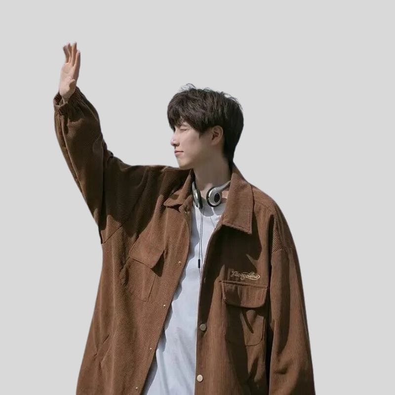 Veste en Velour Marron Homme