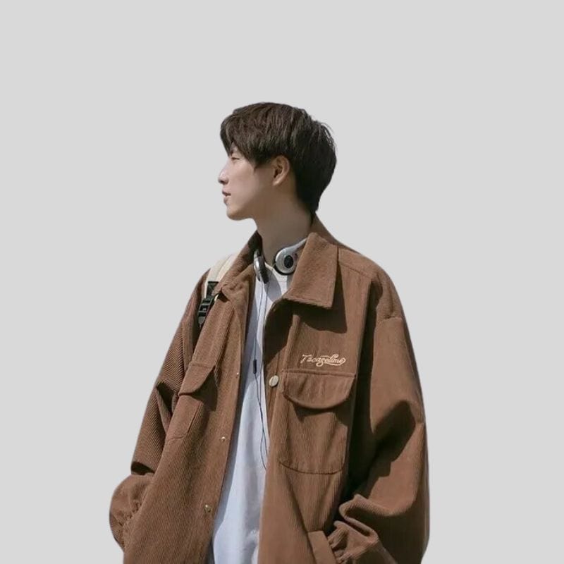 Veste en Velour Marron Homme