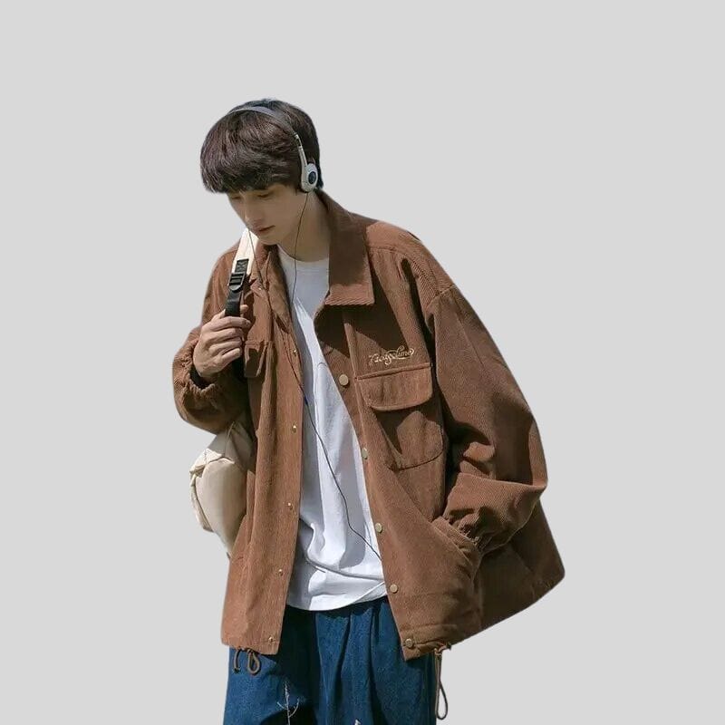 Veste en Velour Marron Homme