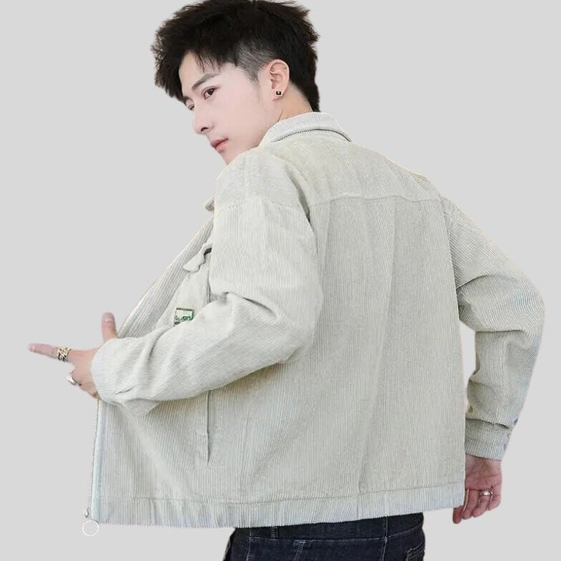 Veste en Velours Beige Homme