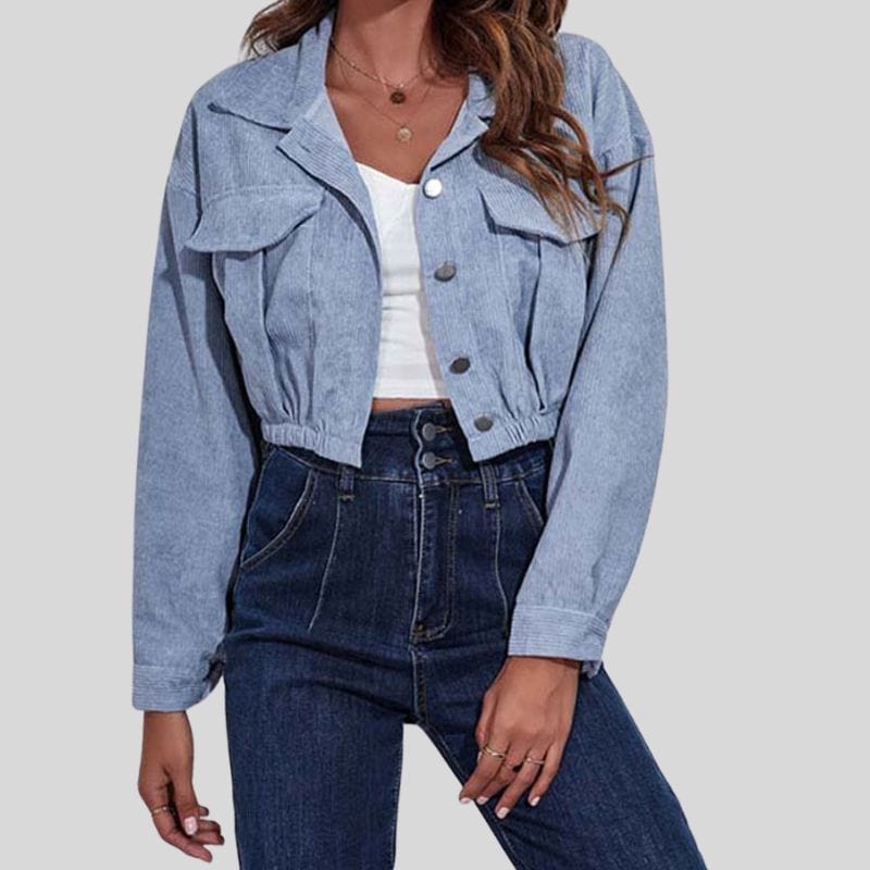 Veste en Velours Bleu Femme