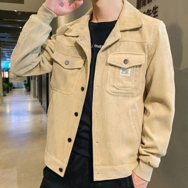 Veste en Velours Cotelé pour Homme