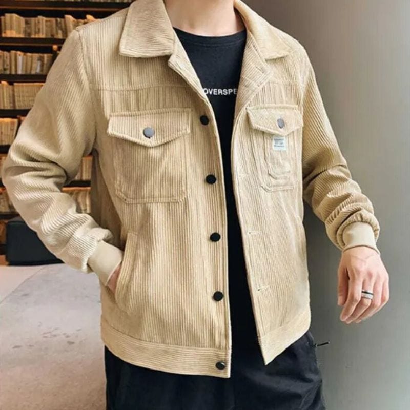 Veste en Velours Cotelé pour Homme