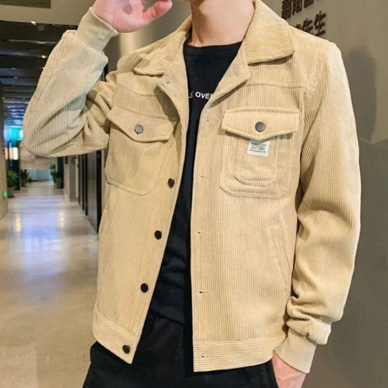 Veste en Velours Cotelé pour Homme