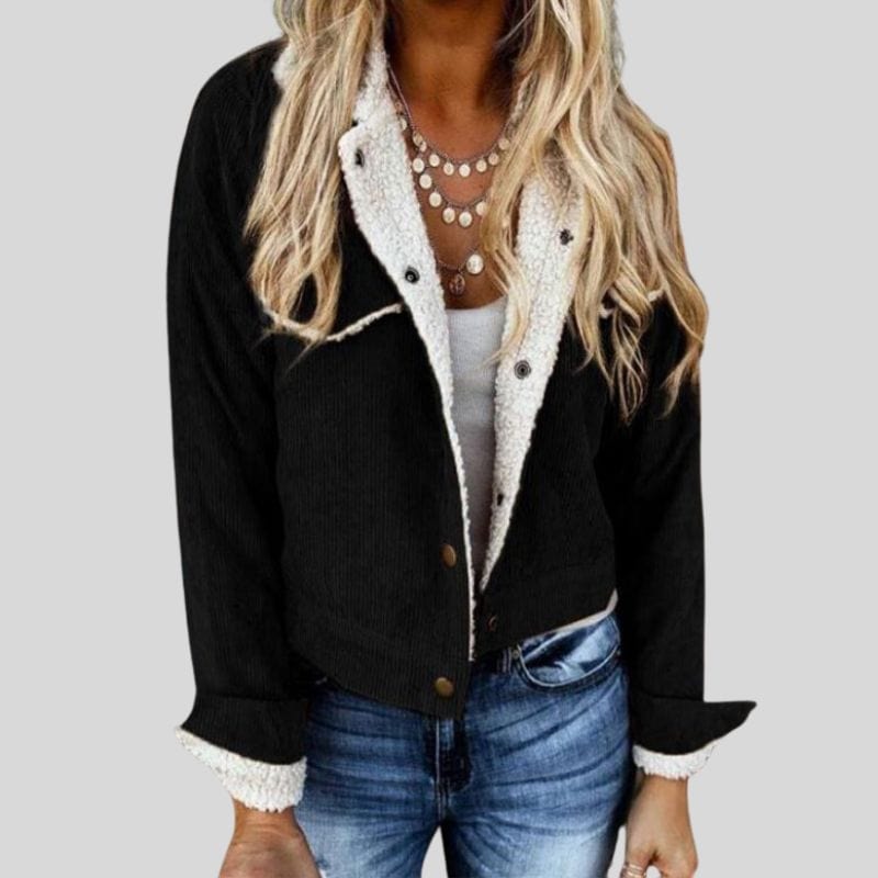 Veste en Velours Femme Noir